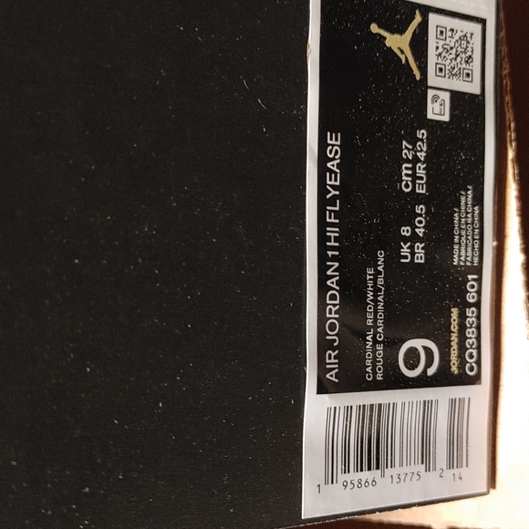 COPY - Air Jordan 1 red and white, men sz 9 women's 10.5 gently used - Picture 5 of 6